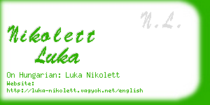 nikolett luka business card